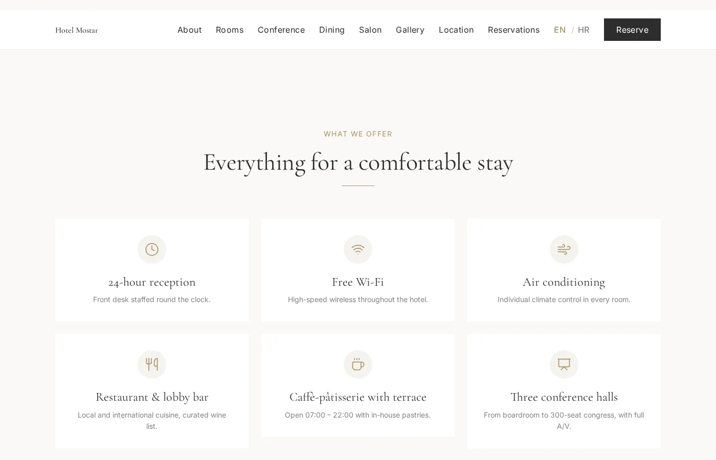 Hotel Mostar – Website for a 4★ Hotel in the Heart of Mostar